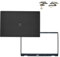 Jxjslp Replacement LCD Back Cover Top Case Lid Front Bezel Frame with Hinges for DELL Inspiron 15 3510 3511 3515 3520 3525 Series Laptop 0WPN8 00WPN8 9WC73 09WC73 AP3LE000901 Black