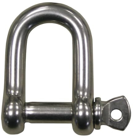Schäkel kurze Form Ø 10 mm Edelstahl V4A 1 Stück A4 Drehschäkel Rundschäkel D-Schäkel Verbinder Seil Drahtseil