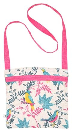 RHS Birds Organic Cotton Peg Bag - Stone