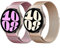 2 Pezzi Cinturino per Samsung Galaxy Watch 6/5/4 40mm 44mm/Watch 6 Classic 43mm 47mm/Watch 5 Pro 45mm/Galaxy Watch 4 Classic 42mm 46mm，No Gap Cinturino Magnetico in Acciaio Inossidabile,Oro Rosa/Rosa