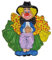 PARTY DISCOUNT NEU Wand-Deko Karnevals-Clown, ca. 60cm