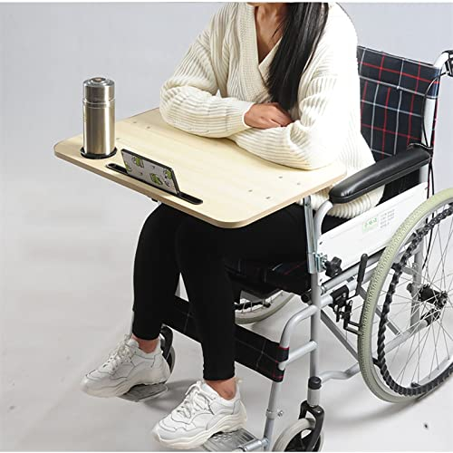 GagalU Rollstuhl-Tablett, Verdickung, Verbreiterung, ältere Menschen, Behinderte, Rollstuhl-Esstablett, Holz-Rollstuhl-Schoßtablett, Rollstuhl-Schoßtablett-Tischzubehör