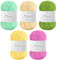 Maxee Häkelgarn 250g (50g*5 Farbe), Acryl Wolle Zum Stricken, Garn zum Häkeln und Stricken, Hand Knitting Yarn Set, Handstrickgarn Baumwollgarn für Häkeln, Wolle zum Stricken und Kunsthandwerk
