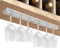 Vaisoeny Porta bicchieri da vino, 2 pezzi, porta bicchieri da vino, da appendere, porta bicchieri da vino sotto l'armadio, mensola da appendere, organizer per bar, armadio, cucina (bianco)