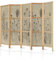 murando - Paravent Innen Raumteiler Holz Abstrakt 225x172 cm 5-teilig Japanische Trennwand Raumtrenner Room Divider Mobiler Sichtschutz Spanische Wand Raum Abtrennung Botanik Natur a-A-0188-bh-c