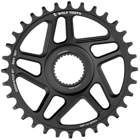 Wolf Tooth Direct Mount Kettenring für Bosch E-Bike, Unisex, Erwachsene, Schwarz, 34T
