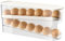 Rissunkv Dispensador de Huevos Rodante Automático para Frigorífico, 12 Huevos, Modern Minimalist, Plástico, PET+PPE, Rectangular