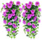 TINA 2pcs Kunstblumen Hängend Petunie Seidenblumen Künstliche Hängepflanzen Petunienranke 65cm Künstliche Pflanzen Blumen Balkonblumen Ranken Balkonpflanzen für Draußen Hängeampel (Lilarot 2)