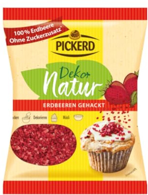 Pickerd Erdbeeren gehackt Trockenobst 15 g