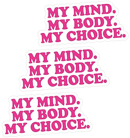 VINTORKY 3stücke Choice Aufkleber Selbstklebend Für Auto Oder Fenster Feministische Dekoration Für