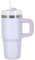 Muwnrol Vaso de 396.9 g con asa y popote para niños, vaso aislado al vacío de acero inoxidable que mantiene el frío calor y el hielo, regalos para niños (morado lavanda)