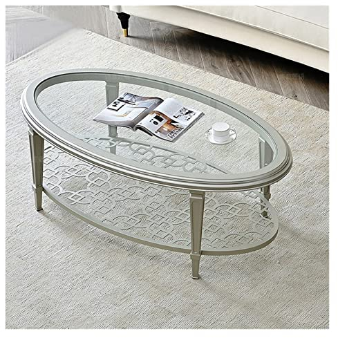 Lizhuzhuzs28 Moderne Sofatische Couchtisch aus gehärtetem Glas, kleine Wohnung, Leichter Luxus, moderner Teetisch, Wohnzimmer, Haushalt, Kleiner Teetisch Wohnzimmer Beistelltisch(A)