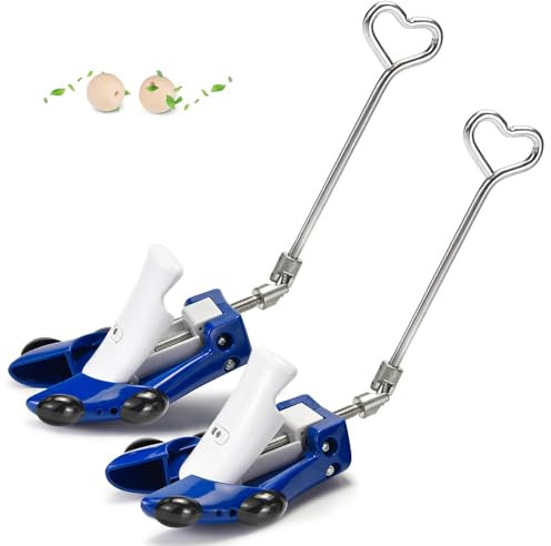 Masvan Shoe Stretcher for Men Women Boots, Pair of Calf Boots Expander Stretcher Adjustable Width & Height Instep for Thick Wide Feet, Shoe Widener for Hiking Working Cowboy Boots,Blue,Women's 2.5-7