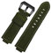 DKWOIS Lederarmband kompatibel mit Timex Kompass Uhrenarmband T2n739 T2n720 T2n721 Serie Uhrenarmband 24 * 16mm Herren konvexe Öffnung(Green black buckle)