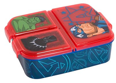 BRICOMIRAS Fiambrera Infantil para Colegio y Recreo, Sandwichera para Merienda en el Parque, Ideal para Niños y Niñas (Mix1)