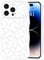 Urarssa for iPhone 14 Pro Case Womens Girls Cute Curly Wavy Case, Fashion Retro Leopard Pattern Camera Lens Protection Shockproof Soft TPU Bumper Slim Phone Cover for iPhone 14 Pro, White
