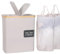 Wäschekorb 2 Fächer Innenbeutel herausnehmbar | Wäschesortierer getrennte Kammern | Wäschebeutel waschbar | Wäschebox Nelson beige 115L faltbar