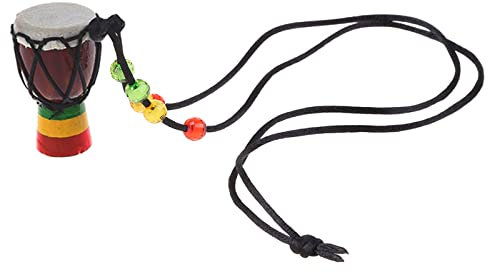 BOGEEL Djembe Percussion Afrikanische Handtrommel Anhänger für Kinder Lerninstrument, Holz, Ziegenleder