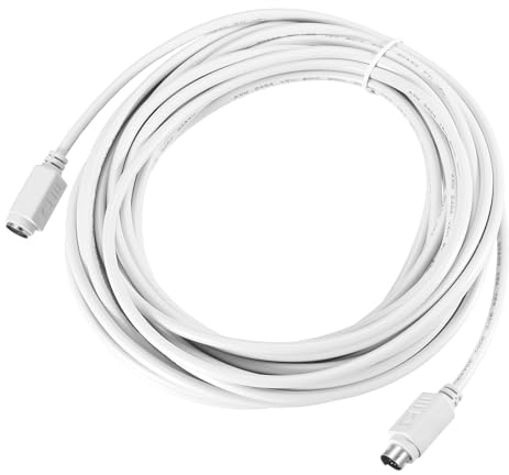 QUARKZMAN PS/2 Maus und Tastatur Verlängerungskabel 6 Pin 32,8 Fuß männlich zu weiblich für PC, Weiß