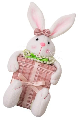 SOIMISS Osterhase Plüschkaninchen Aufblasbares Kostüm Schweinchen Tiere Ausgestopfte Einhorn Dekoration Outdoor Ornamente Gartenhasenstatue Gartentierstatue Hinterhofdekor Hasenmodell