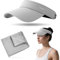 Grey Sun Visor Cap for Men Women, UV Protective Sun Hat and Quick Drying Sports Towel, Elastic Adjustable Empty Top Hat, Sport Visor with Breathable Sweatband for Outdoor Running Cycling Golf Tennis