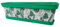 AC - Jardinera de plástico con Plato, Modelo Lunares Floral, Tiesto, macetero, Recipiente para Plantas, Fabricada en España (Verde - 60 cm)