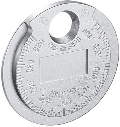 Spark Plug Gapper, Coin-Type Measuring Tool, Precision Gauge with Compact Metal Design Testing, Automotive Accessory for Motorcycle Car Truck Tester Maintenance, 1.5x1.5 Inches