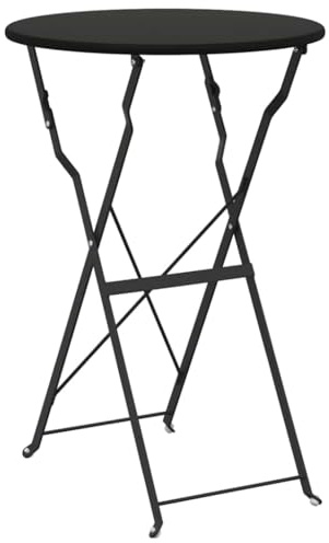vidaXL Bistrotisch Anthrazit Ø 50 x 71 cm Pulverbeschichteter Stahl | Lässt sich leicht zusammenfalten für die Aufbewahrung und den Transport, Stabiler Stahlrahmen, der lange hält,