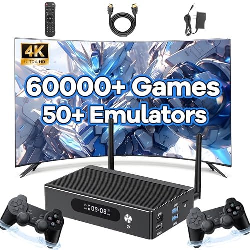 Super Console X3 Pro Retro Game Console 60000+Games 50+ Emulators,EmuELEC4.6 & Android & CoreELEC 3-in 1 System,2.4G&5G WIFI&BT5,1000M ethernet,Amlogic S905X3,Arcade Video Gaming Console (128G)