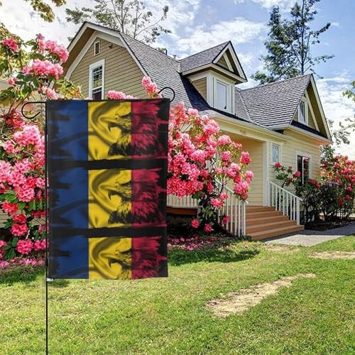 Chad Eagle Flagge doppelseitig 28 x 40 Zoll Hof Outdoor Dekoration