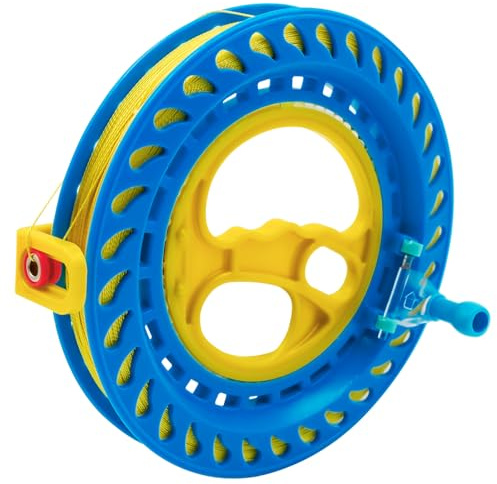 Zatixbu Drachenschnur aus Edelstahl - 300m Robuste Drachenschnur Spule mit Sicherheitsverriegelung, Verstellbare Leinenlänge, Ergonomischer Griff, Outdoor-Kite-Zubehör