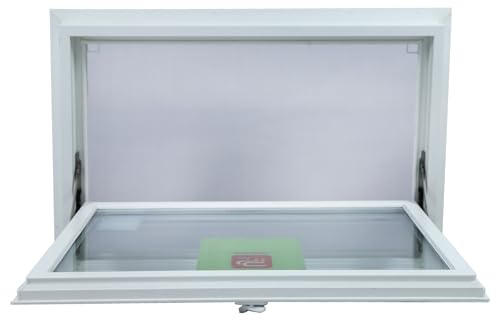 Vinyl Basement Hopper Window Bathroom Window 32 x 22 White