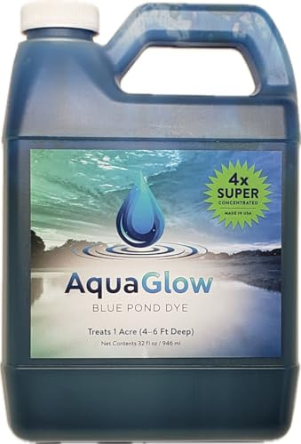 Aqua Glow Deep Blue Pond Dye 4X Concentrate – Premium Pond Colorant for Lakes, Fountains & Water Gardens | Long-Lasting, Non-Toxic & Safe for Aquatic Life