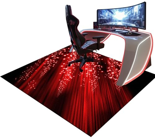 Bodenschutzmatte Gaming Stuhl Unterlage Bürostuhl Teppich Kratzfest für Parkett und Hartböden, rutschfest Bodenmatte für Rollstühle, Bürostuhl Unterlage für Stühle Hohe Dichte Anti-Silp 140 x 180 cm