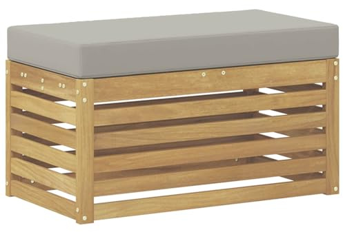 vidaXL Outdoor Hocker Bank Massivholz Akazie Weiß