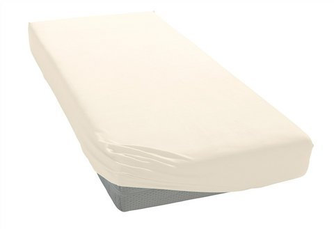 Estella Spannbettlaken Mako-Feinjersey wollweiß Größe 140x200 cm - 160x200 cm