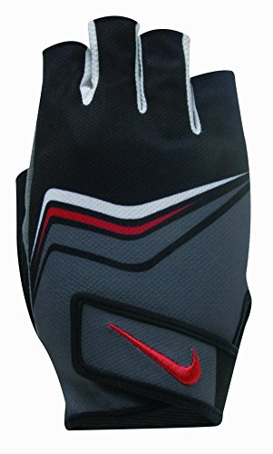Nike Herren Core Lock Training Handschuhe, Unisex, 9.092.305.060, Flint Grey/Black/Varsity Red, S
