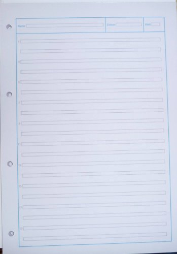 Arbeitsblätterblock LIN3 A4 50 Blatt 80g/qm 21 Doppellinien