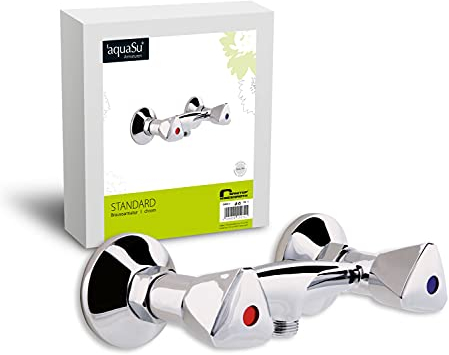aquaSu® Zweigriffmischer Standard für Brause | Chrom | Wasserhahn