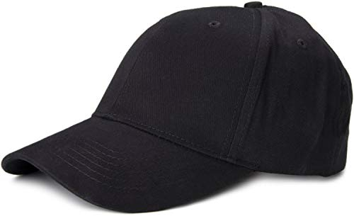 styleBREAKER klassisches 6 Panel Cap mit gebürsteter Oberfläche, Baseball Cap, verstellbar, Unisex 04023018, Schwarz, Einheitsgröße