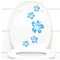 Grandora Klodeckel Aufkleber Hibiskusblüten I hellblau 5er Kreativset I Bad Blüten Blumen Hibiskus Aufkleber Wandaufkleber Wandsticker W916