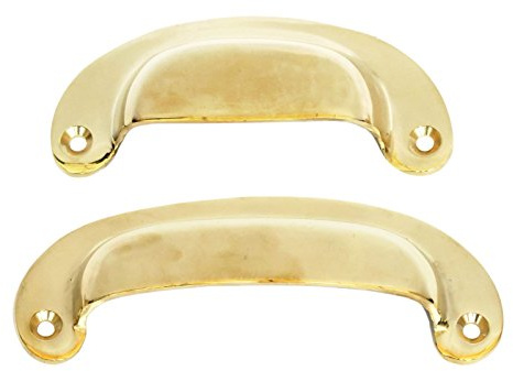 Castelion Solid Brass Drawer Pull/Cupboard Door Handle - Choice of Sizes: 10cm or 12cm (12cm)