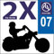 2 Aufkleber RA Rhone Alpen Style Platte Moto Departement 07