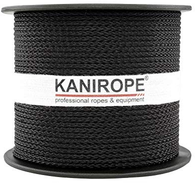 Kanirope® PP Seil Polypropylenseil MULTIBRAID 2mm 100m Farbe Schwarz (1811) 8x geflochten