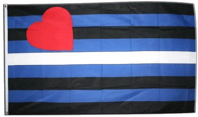 Flaggenfritze Fahne/Flagge Gay Pride Leather + gratis Sticker