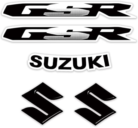 labelbike - Kit Adesivi Scritte Resinate per Coda e Serbatoio di Moto compatibili con SUZUKI GSR