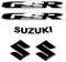 labelbike - Kit Adesivi Scritte Resinate per Coda e Serbatoio di Moto compatibili con SUZUKI GSR