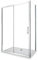 Box Doccia Angolare Parete Fissa Laterale e Porta Scorrevole Frontale Reversibile 6 mm Easy-Clean H.190 (87,5-90 fisso x 115-120 porta)