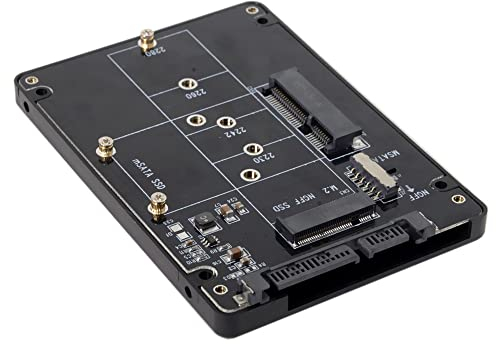 Xiwai Combo M.2 NGFF B-Key & mSATA SSD vers SATA 3.0 Boîtier convertisseur boîtier avec Interrupteur
