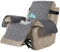 BellaHills 100% wasserdichte Recliner-Abdeckung für Wohnzimmer-Recliner-Abdeckungen für Hunde Gesteppter Möbel-Schutz für Ledersofa, rutschfeste Recliner-Schutzhülle für Haustiere (Recliner: Grau)